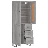 Highboard Grey Sonoma 69.5x34x180 cm Engineered Wood 3200031