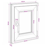 Basement Window RISOR 50 x 55 cm PVC and Glass 42047834