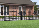 Fence Gate "KAMPEN" with Spear Top Black 302x100 cm Steel 151095