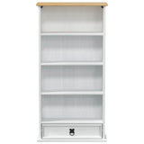 CD cabinet White 52 x 17.5 x 103 cm Solid Pine Wood 42024949