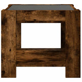 Coffee Table with LED Smoked Oak 53x53x45 cm Engineered Wood 847543