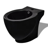 Round Bidet Stand Black High-quality Ceramic 140666
