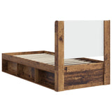 Bed Frame with Storage and Headboard Old Wood 75 x 190 cm 3413915