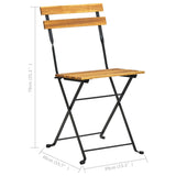 7 Piece Folding Outdoor Dining Set Solid Acacia Wood 3058156