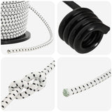 Bungee Cords with Hooks 8 mm Black and White PP and Rubber 42047674