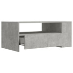 Coffee Table Concrete Grey 102x55x42 cm Engineered Wood 810921