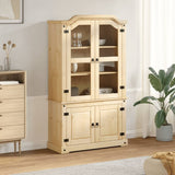 Glass Display Cabinet Corona 103.5x42x180 cm Solid Wood Pine 4002777