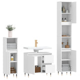 3 Piece Bathroom Furniture Set White Engineered Wood 3190213