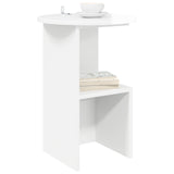 Side Table High Gloss White 39.5 x 55 cm Engineered Wood 8001041