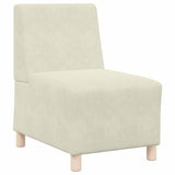 Modular Sofa Unit Armless 3 pcs Cream 55 x 74 x 82 cm Velvet 3399811