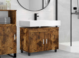 Bathroom Vanity Unit Smoked Oak 60 x 35 x 60 cm Engineered Wood 889400