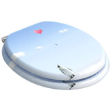 Soft-Close Toilet Seat 2 pcs Blue 44 x 38 cm MDF board 3414546
