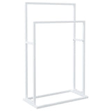 Freestanding Towel Rack White 48x24x78.5 cm Iron 343088