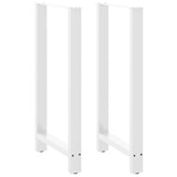 ZNTS Coffee Table Legs White 2 pcs 60x cm Steel 4013357