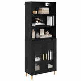 Highboard Black Oak 69.5 x 32.5 x 180 cm Engineered Wood 3416260