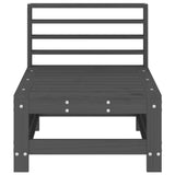 Garden Middle Sofas 2 pcs Grey Solid Wood Pine 825641