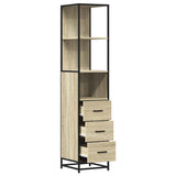 Bathroom Cabinet Sonoma Oak 35x37.5x166 cm Engineered Wood 849245