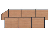 Fence Panel 7 pcs WPC and Aluminium Brown 3429389