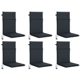 High Back Chair Cushion GEMERT 6 pcs 100% Polyester Dark Blue 945707