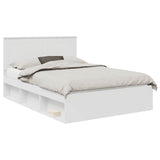 Bed Frame with Headboard White 160 x 200 cm Solid Pine Wood 3409327