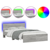 Bed Frame Grey Sonoma Engineered wood and plywood 120x200 cm 3207621
