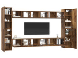 TV Cabinet Set Wall-mounted 10 pcs Old Wood 30.5 x 30 x 90 cm 3393228