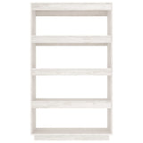 Book Cabinet/Room Divider White 80x35x135 cm Solid Pinewood 810890