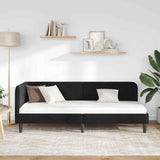 Corner Bed Frame with Headboard Black 80 x 200 cm Velvet 42016591