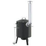 Goulash Cannon with Chimney and Lid Black Enamelled Steel 4005749
