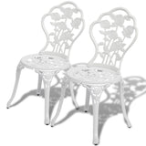 Bistro Chairs 2 pcs Cast Aluminium White 43176