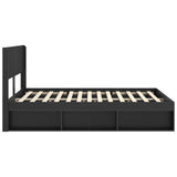 Bed Frame with Storage and Headboard Black 160 x 200 cm 3414188