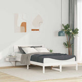 Bed Frame with Headboard White 140 x 200 cm Solid Pine Wood 873446