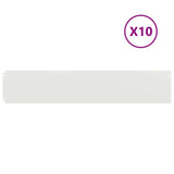 Lawn Edgings 10 pcs White 20x103 cm Cold-rolled Steel 860155