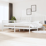 Bed Frame without Mattress White Solid Wood 200x200 cm 3101109