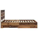 Bed Frame with Drawer Old Wood 120 x 200 cm Engineered Wood 3411994