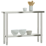 Kitchen Work Table 110x30x85 cm Stainless Steel 376452