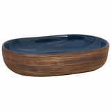 Countertop Basin Brown and Blue Oval 59x40x14 cm Ceramic 155100