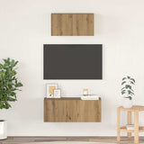 TV Cabinet Set Wall-mounted 2 pcs Artisan Oak Engineered Wood 3393383