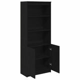Highboard Black Oak 70x35x180 cm Engineered Wood 3328472