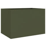 Planter Olive Green 62x40x39 cm Steel 841598