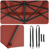Roma Parasol Red 286 x 284 x 265 cm Aluminium and Polyester 42003342