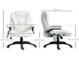Boucle Six-Point Massage Office Chair - White T3398P330373