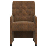 Dining Chairs with Wheels 2 pcs Brown 58 x 67 x 97 cm 42017861