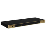 Floating Wall Shelves 4 pcs Black 60x23.5x3.8 cm MDF 323834