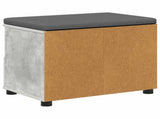Hall Bench with Cushion Concrete Grey 60 x 38 x 46 cm 891451