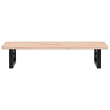 Basin Shelf Wall Mounted Steel and Solid Wood Oak 3302329
