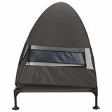 Raised Dog Bed Folding Brown 127 x 81 x 108 cm Fabric and Steel 42008220