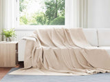 Throw Blankets 6 pcs Beige 220 x 240 cm Fleece 42016791