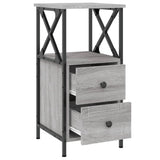 Bedside Cabinets 2 pcs Grey Sonoma 34x35.5x70 cm Engineered Wood 825950