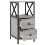 ZNTS Bedside Cabinets 2 pcs Grey Sonoma 34x35.5x70 cm Engineered Wood 825950